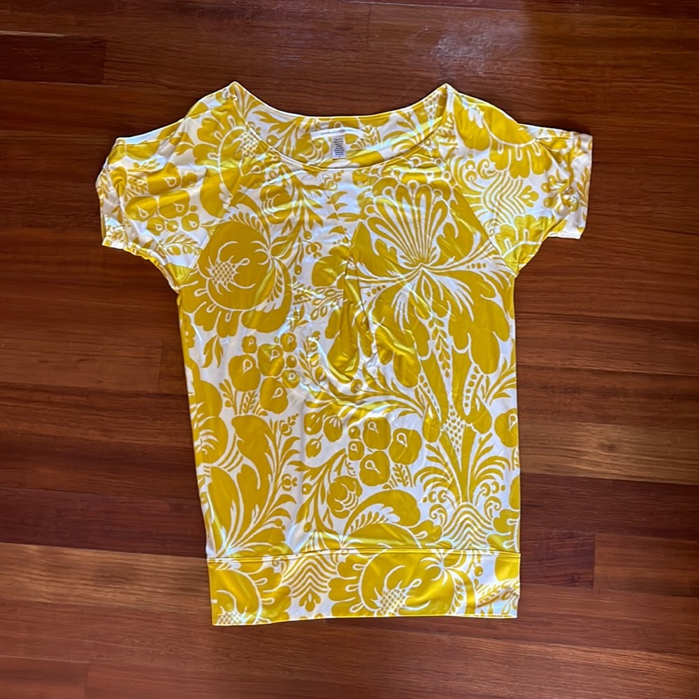 Diane Von Furstenberg yellow tunic size 6
